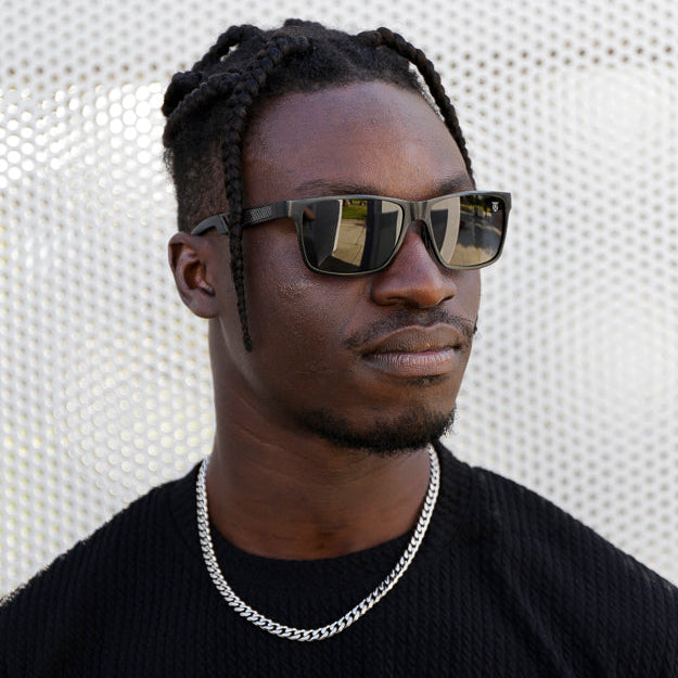 Archetypes - Espiaye Apparel Gun Metal/Blue Sunglasses