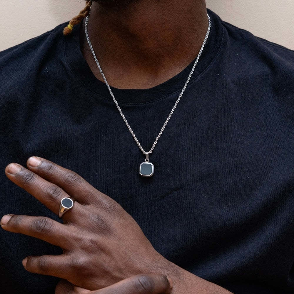 Jet Stone Pendant - Espiaye Apparel Default Title Pendant