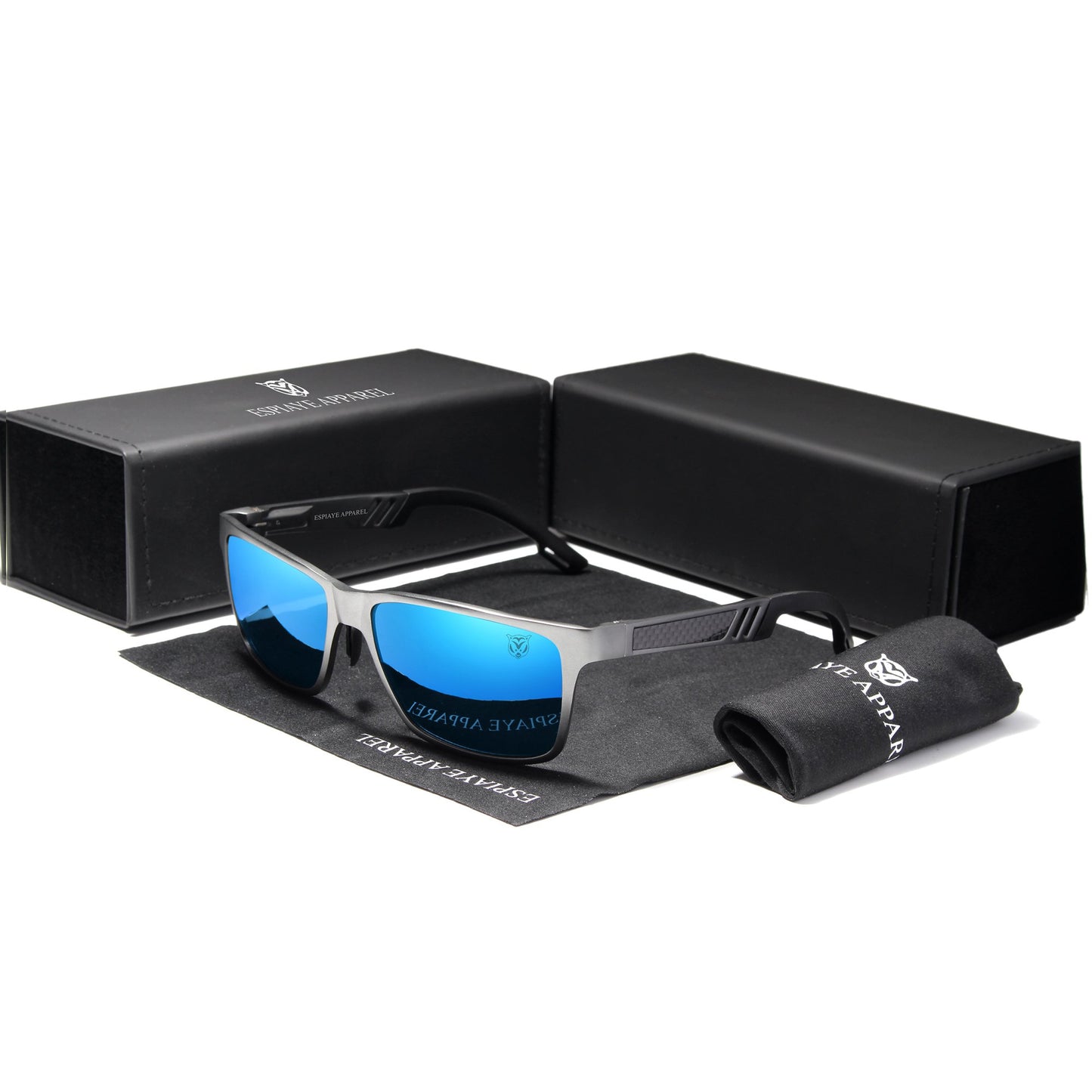 Archetypes - Espiaye Apparel Gun Metal/Blue Sunglasses